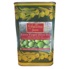 Load image into Gallery viewer, Extra Virgin Olive Oil  Nocellara of  Castelvetrano Trapani 500 ml/5 liter Gallina Farms