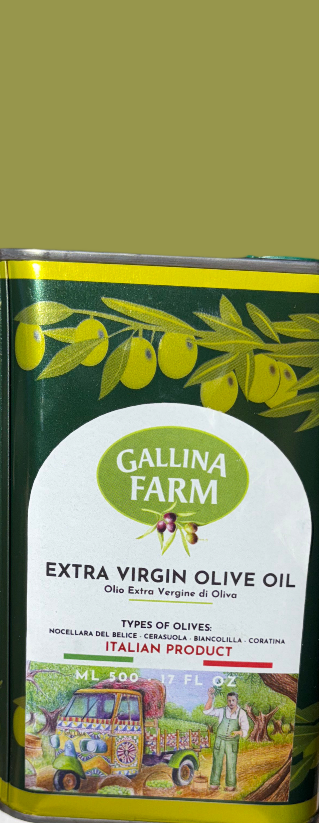 Gallina farms  extra virgin olive oil can 500ml
