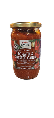 Sacla Whole Cherry Tomatoes And Roasted Garlic Pasta Sauce, 24 oz