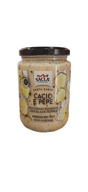 Sacla cacio e pepe w pecorino Romano & black pepper pasta sauce  14.5 oz