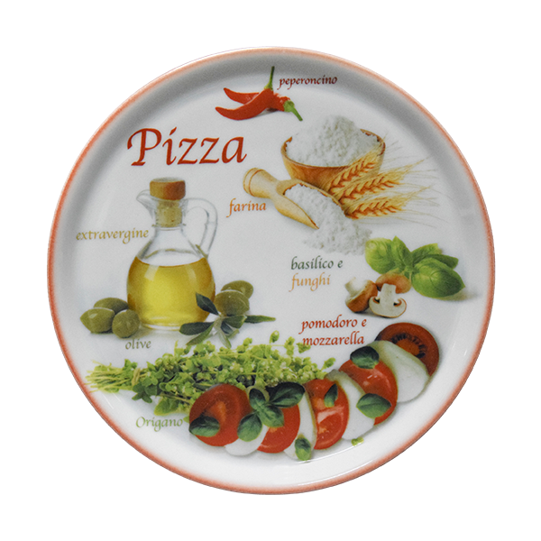 Pizza plates line orange  33cm (12.99