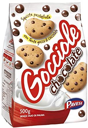 Pavesi Gocciole Cookies Chocolate with Chocolate Chip, 17.5 oz