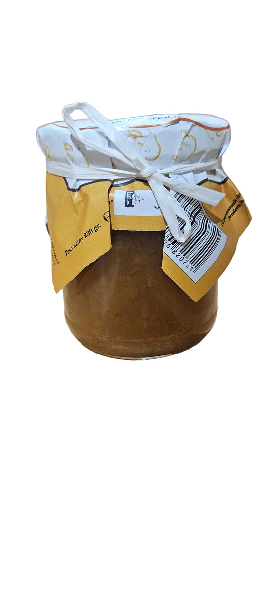 CONFETTURA pera e rum (pear jam and rum 230 gr – Gallina Fine Foods
