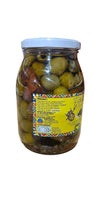 Load image into Gallery viewer, Fattoria Siciliana mixed pitted olives medley in oil 1kg/ drain weght 800gr