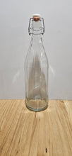 Load image into Gallery viewer, 1 Liter (34 oz) Clear Giara Glass water Bottle with Swing Top