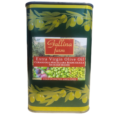 Extra Virgin Olive Oil Cerasuola Nocellara Biancolilla 500 ml/ 5 liter Gallina Farms