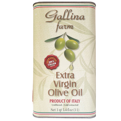 3 Liter Extra Virgin Olive Oil With 3 Types of Sicilian Olives Gallina Farms